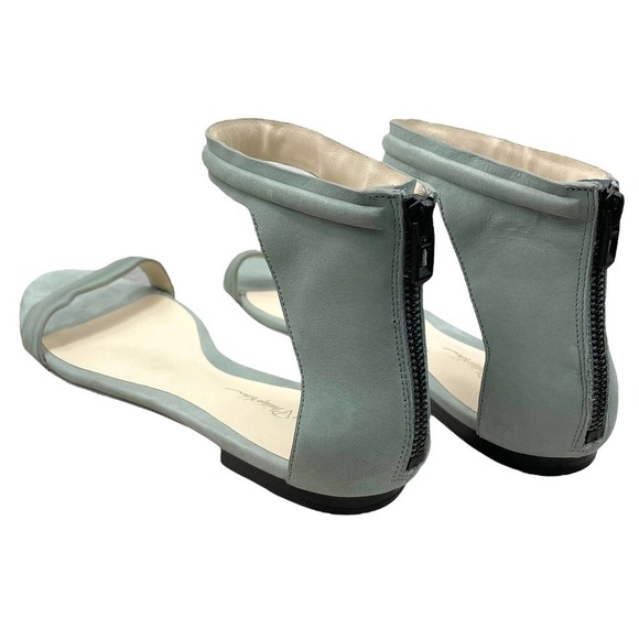 3.1 Phillip Lim Suede Light Green Flat Slip-On Sandals Eur 39.5 US 9.5 - Picture 7 of 12